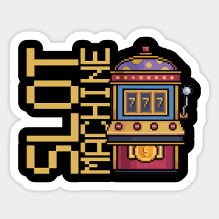 Slot Machine Game Cartoon Sticker